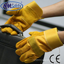 NMSAFETY welding use cow split leather working high quality leather welding gloves